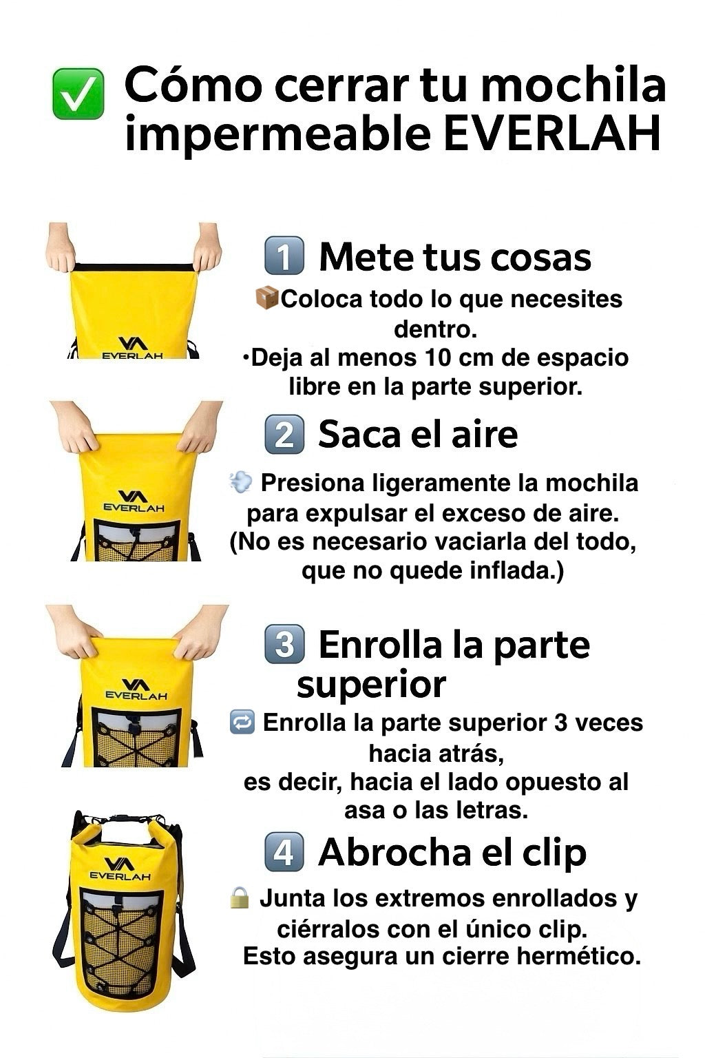 Mochila Impermeable EVERLAH